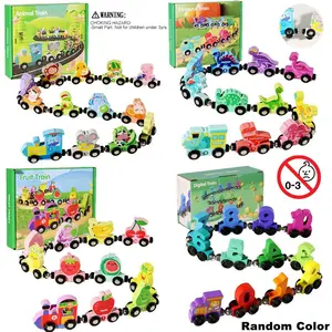 Magnetic Wooden Train Set for Kids, Animal Number Trains, Educational Toy for Ages 3-6, Best Birthday Christmas Gift, Christmas stocking fillers
