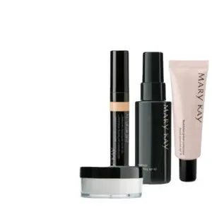 Start to Finish Makeup Set with Translucent Loose Powder, Perfecting Concealer, Makeup Finishing Spray, and Foundation Primer - Cosmetic concealer powder Flawless Smooth halo glow