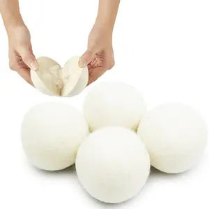 LMMAKE Wool Dryer Balls - 100% Handmade Premium New Zealand Wool, Natural Fabric Softener, Eco-Friendly, Hypoallergenic, Reduces Wrinkles & Saves Drying Time, No Chemicals or Additives