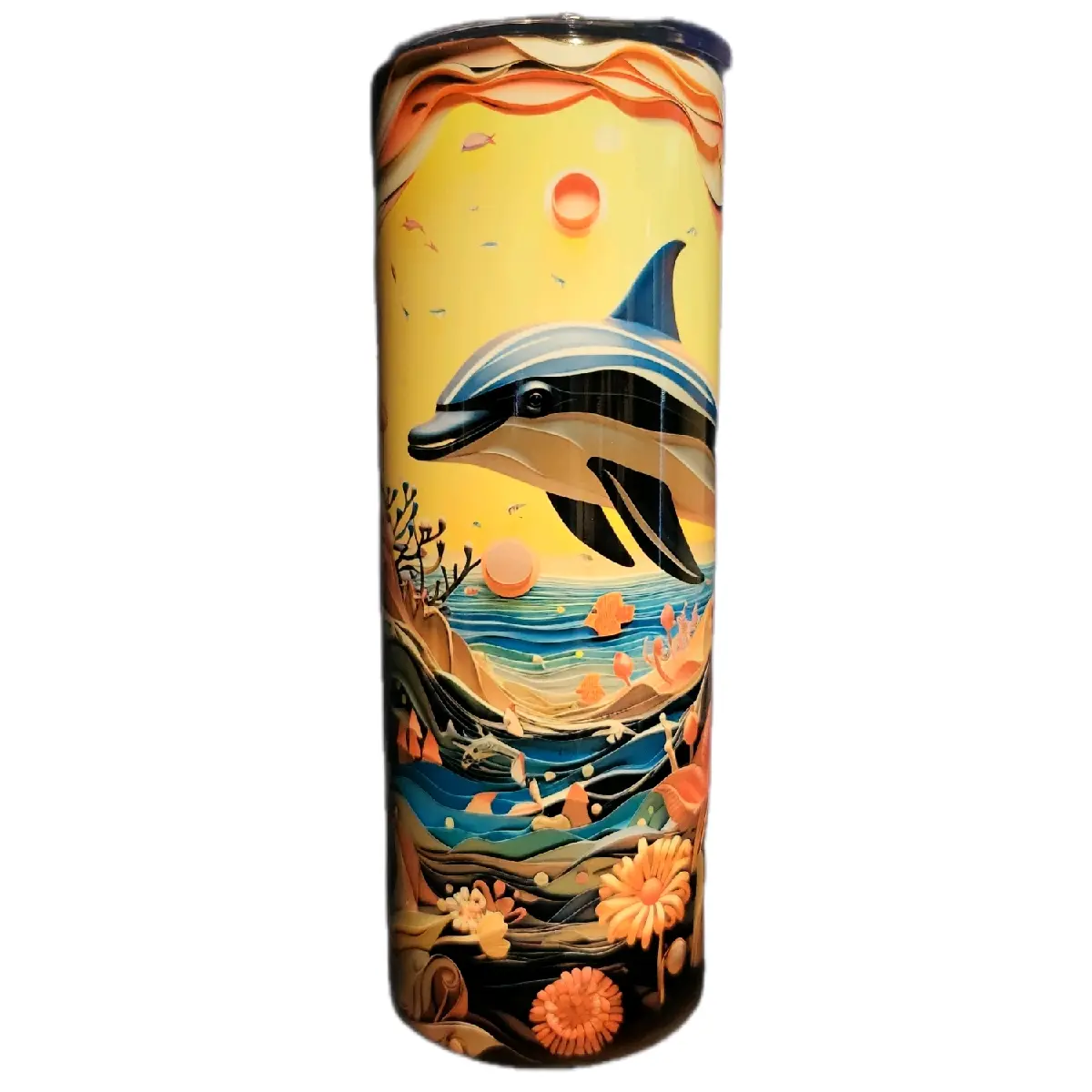 Dolphin abstract 20oz Sublimation Tumbler