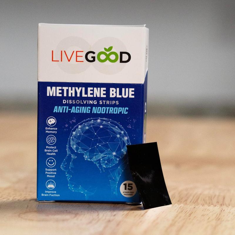 LiveGood Methylene Blue Nootropic Strips | 20mg Fast-Dissolving Oral Strips for Focus & Clarity | Advanced Brain Wellness Formula | Made in USA | 15 Count LiveGood Methylene Blue Nootropic Strips | 20mg Fast-Dissolving Oral Strips for Focus & Clarity | Advanced Brain Wellness Formula | Made in USA | 15 Count
