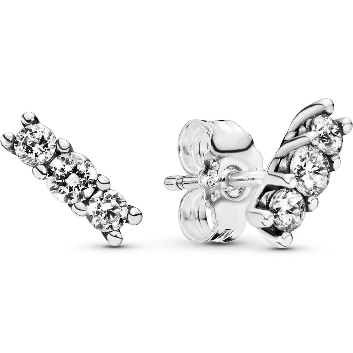 PANDORA Elegant Shimmer Stud Earrings - Unisex Adults' Semiprecious Stone Jewelry Accessory, Model 290725CZ