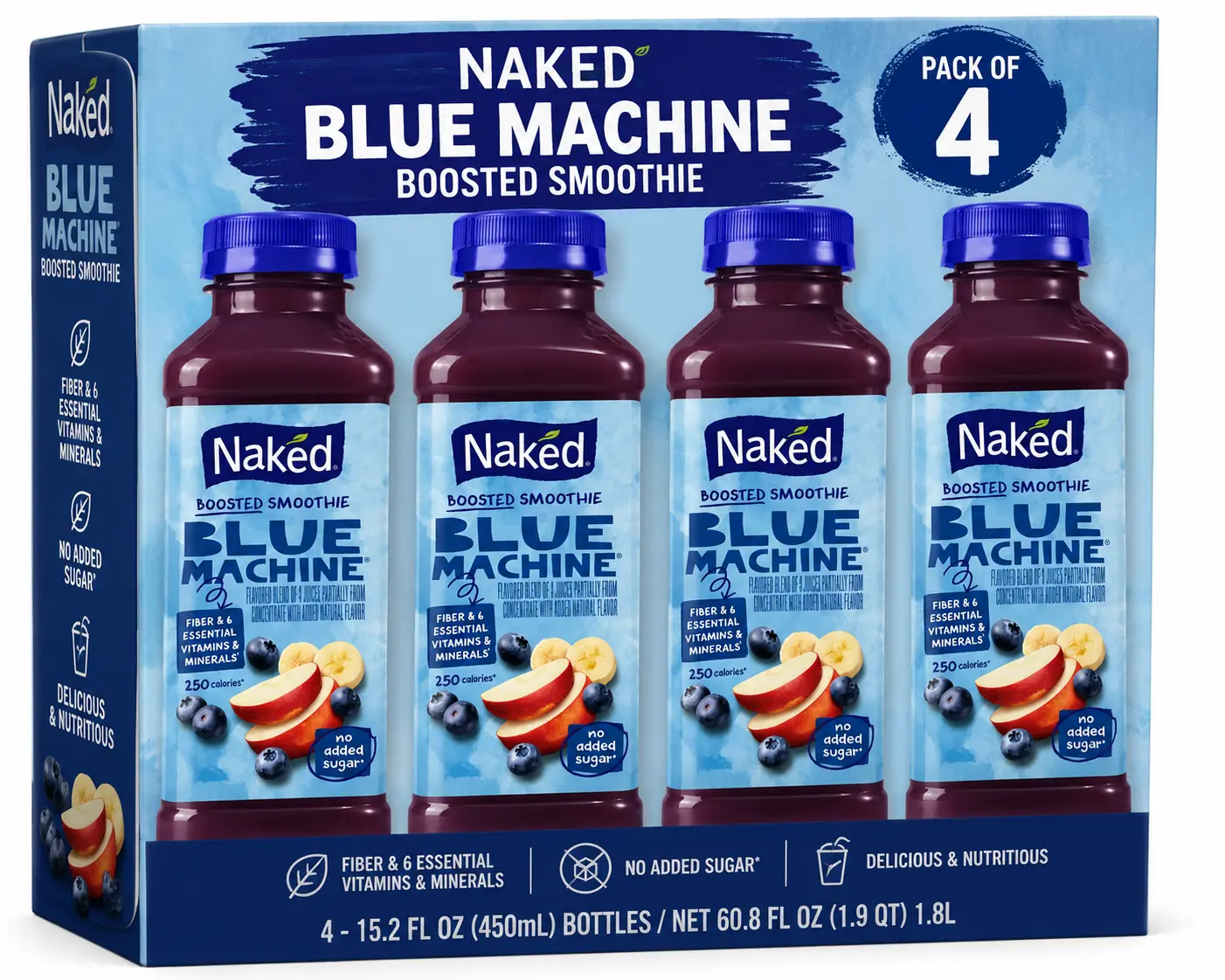 Naked Boosted Smoothie Blue Machine, 15.2 fl oz Bottle