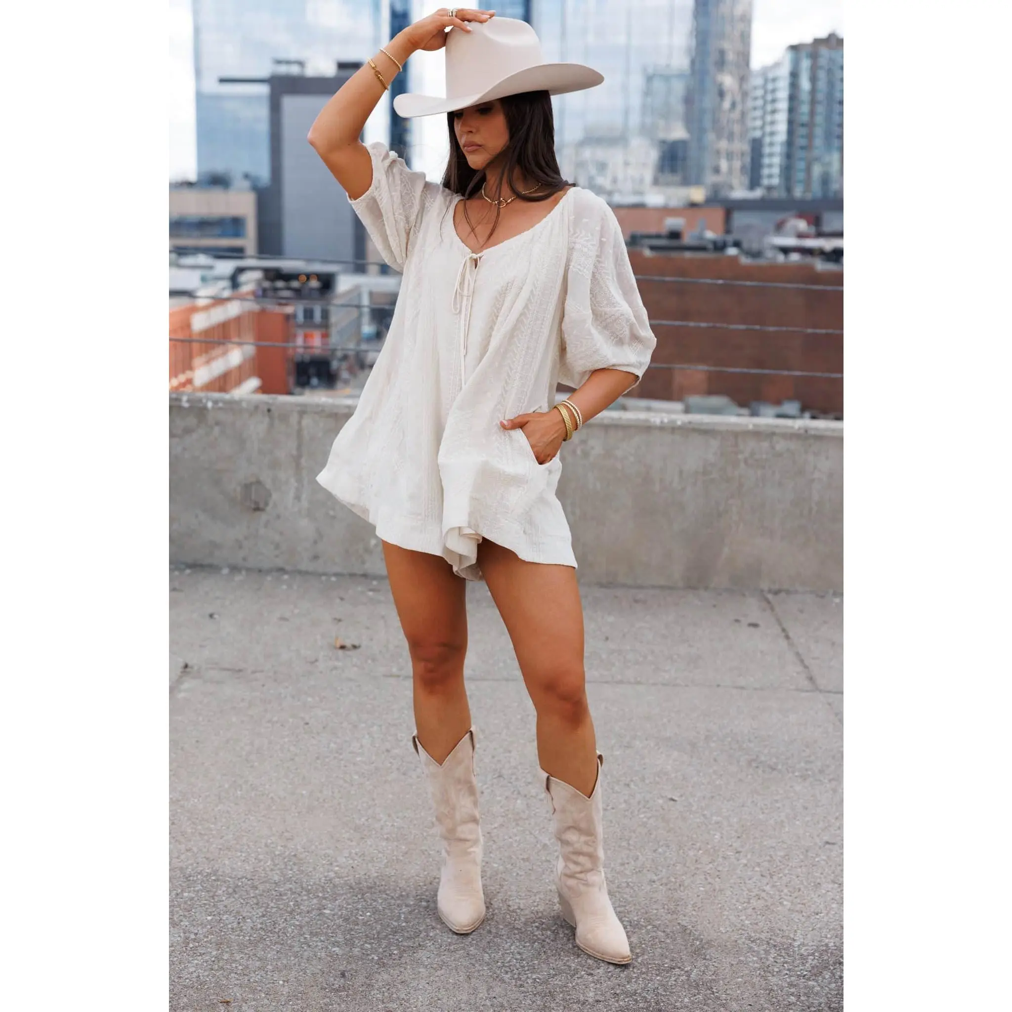 Whispered Lace Romper