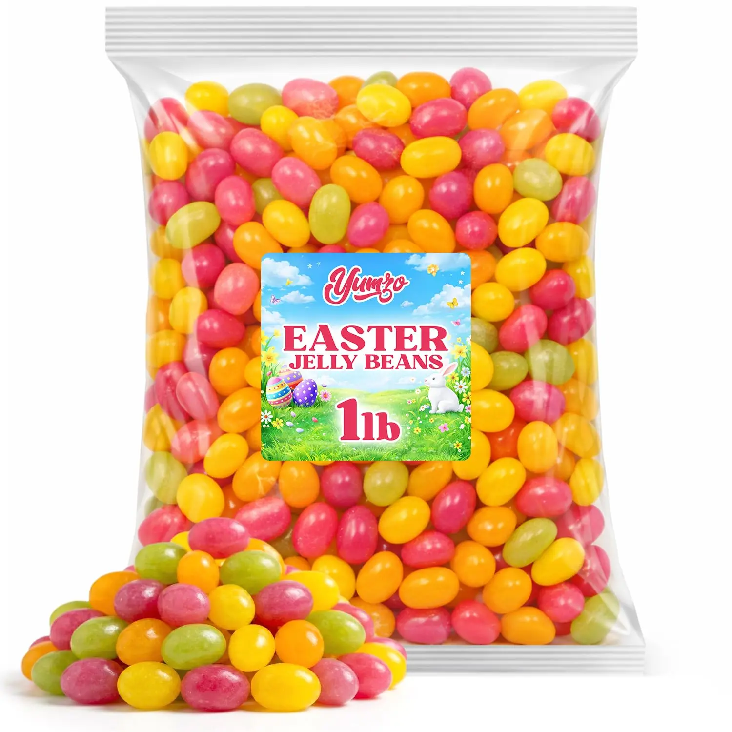 Jelly Beans Candy, Assorted Fruity Jelly Beans, 1 lb