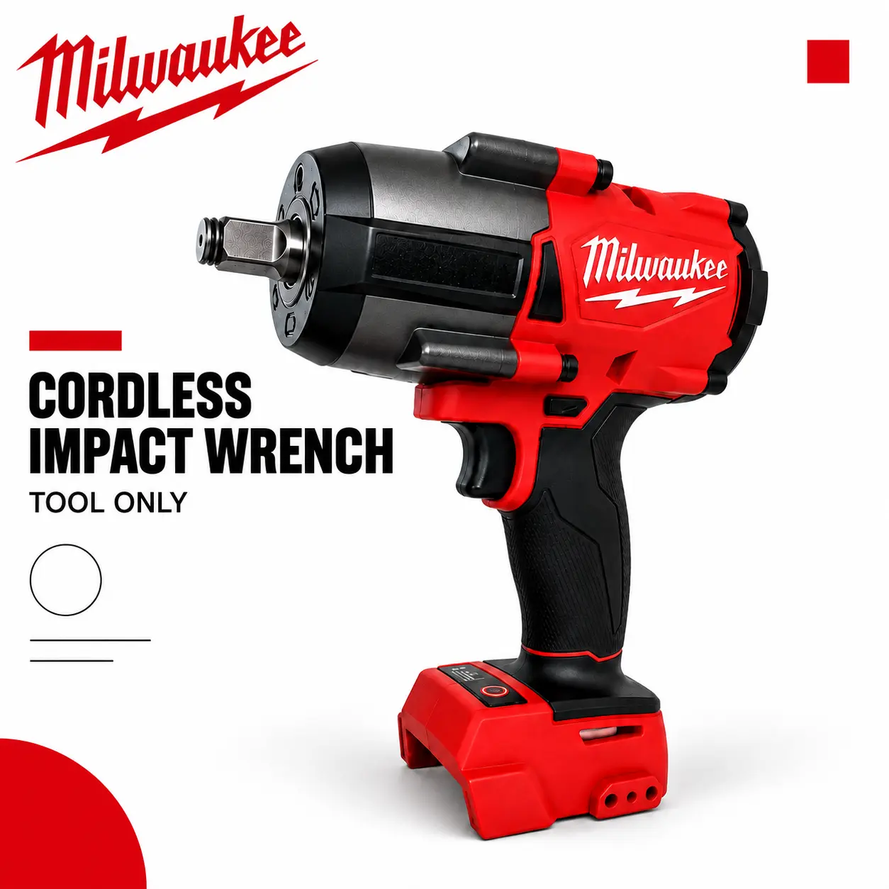 Milwaukee M18 FUEL FMTIWF12 1/2" Mid-Torque Impact Wrench, Brushless Cordless Power Tool with 610 Nm Fastening Torque, 813 Nm Nut-Busting Torque, 3-Mode Control and Friction Ring for Automotive Repair lithium-ion high long-lasting grout removal tool