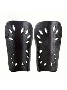 1 pair of football shin guards, plastic football breathable shin guards, football sports equipment accessories, football player equipment