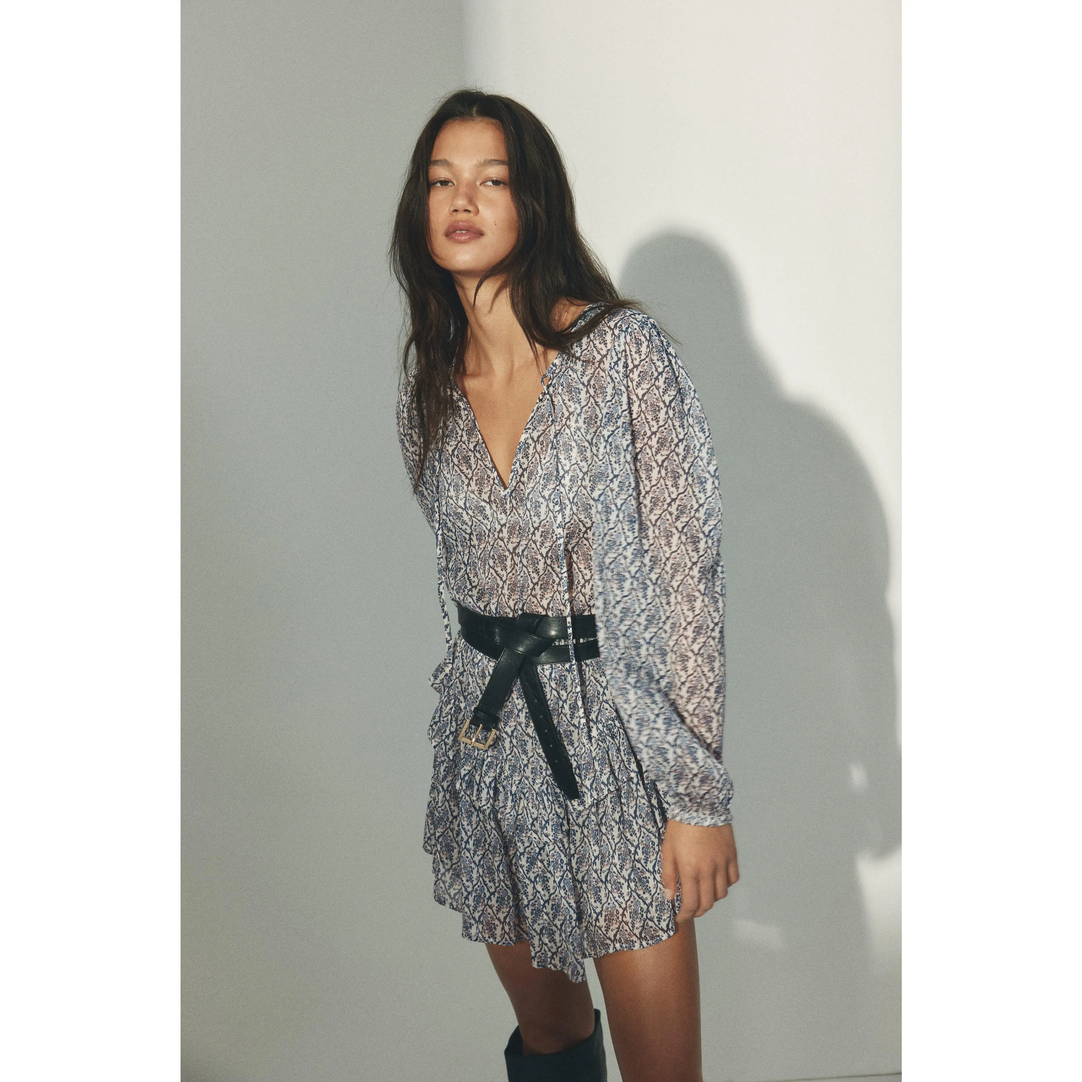 H&M Flounce-trimmed dress - TikTok Shop