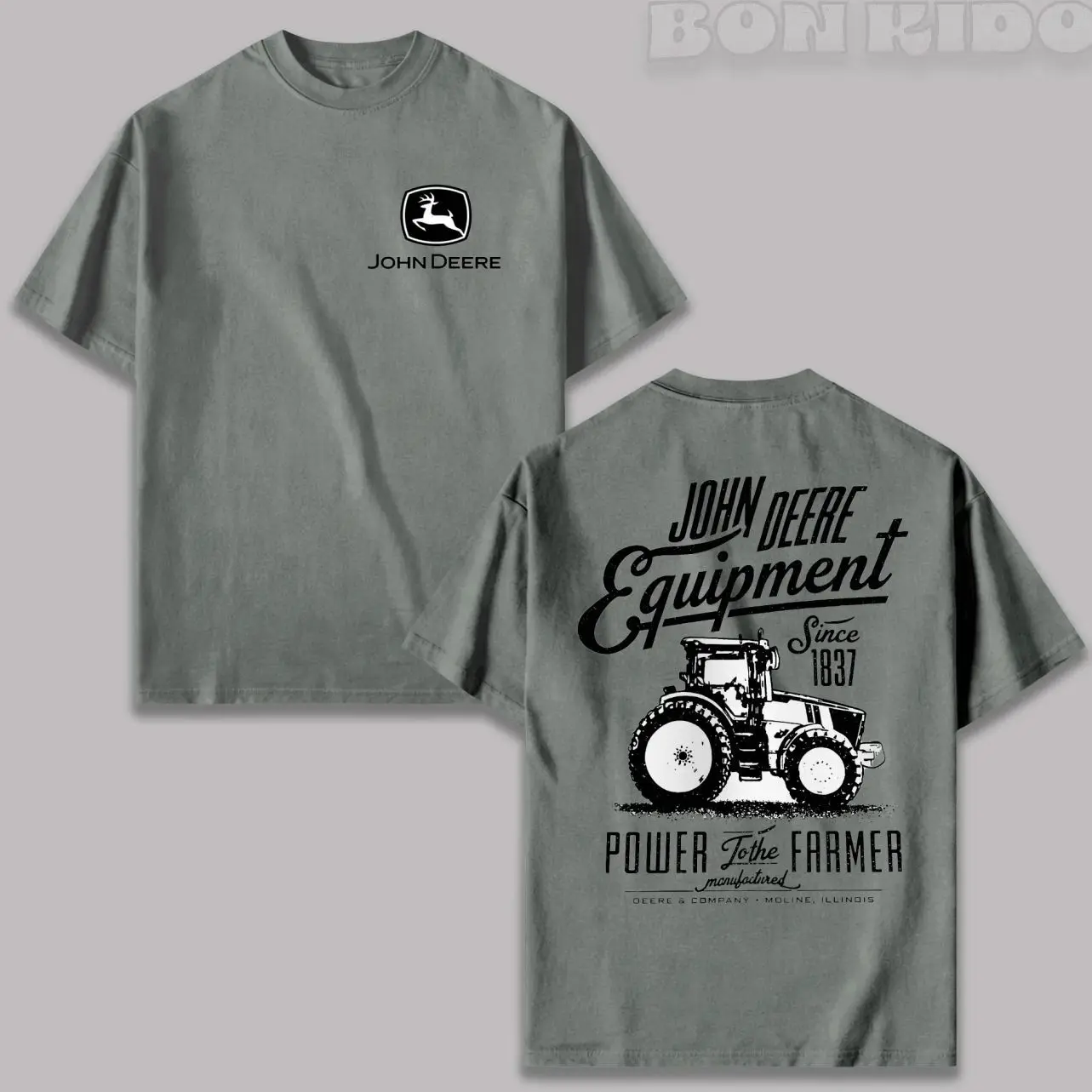 Unisex Short-Sleeve Soft Fabric Vintage John Deere T-Shirt - Agricultural Machinery Prints, Diesel Farming Apparel, Heavy Equipment Inspired Design, Farmer Gift for Dad, Classic Harvest Field Sketch Tee ONF