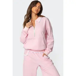 Ashtin Ruffle Trim Sweatshirt