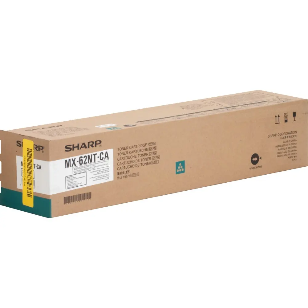 Sharp Electronics MX62NTCA Original Cyan Laser Toner Cartridge - High Yield, 40000 Pages