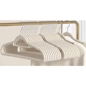 Flocked Non-Slip No-Trace Thick Clothes Hanger, Home Organizer for Hanging Clothes