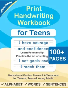 Print Handwriting Workbook for Teens: Improve your printing handwriting & practice print penmanship workbook for teens and tweens Paperback – June 18, 2020