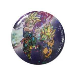 Dragon Ball Z - Super Saiyan Trunks And Son Goten Glitter Button