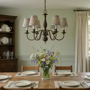 2-Piece Handmade Floral Clip-On Lamp Shades, Mini Linen Pendant Light Covers, Ideal for Home Decor, Christmas and Halloween Gifts