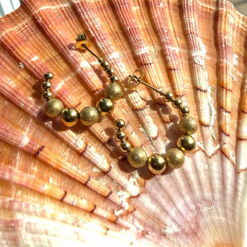 Celeste Beaded Hoops