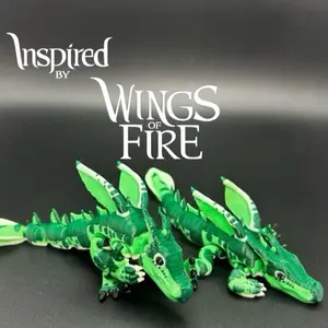 Inspired by Wings of fire articulated leaf wing 3d print