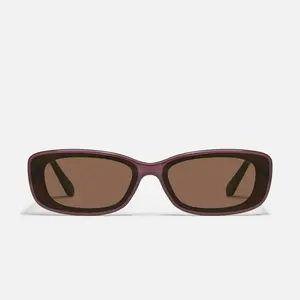 QUAY - VIBE CHECK Square Frame Sunglasses with Standard Arms & Built-in Universal Nose Pads for Bold Attitude