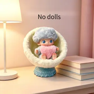 For Labubu Display Stand, Plush Heart Doll Seat, Blind Box Figure Storage Rack, Rotating Chair for Stuffed Toys, Car Decoration