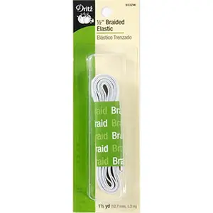 Dritz ½" Braided Elastic White