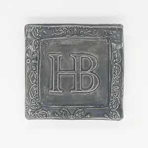 Handcrafted Ceramic Soap Dish - Charcoal Celadon