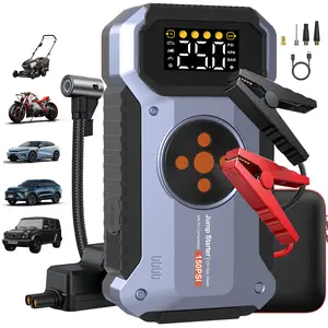7000A Versatile Car Jump Starter with Air Compressor, 150PSI, Portable Battery Safety Clamps,   LED emergency light , Suitable for Gasoline & Diesel Engines - Usb Power