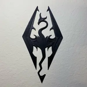 Skyrim logo wall hanger / decoration 3D print