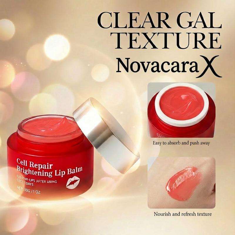 NovacaraX Dark Lip Balm - Lip Mask and Gloss Oil Exfoliating Moisturizing Nourishing Treatment for Smooth Soft Natural Pink Lips 2025 New Daily Nourishing Moisturizer