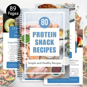 The Healthy Recipes Organizer - An 89-Page Planner Notebook Featuring 80 Protein-Packed Healthy Snacks Recipes for Smart Snacking & Everyday Nutrition