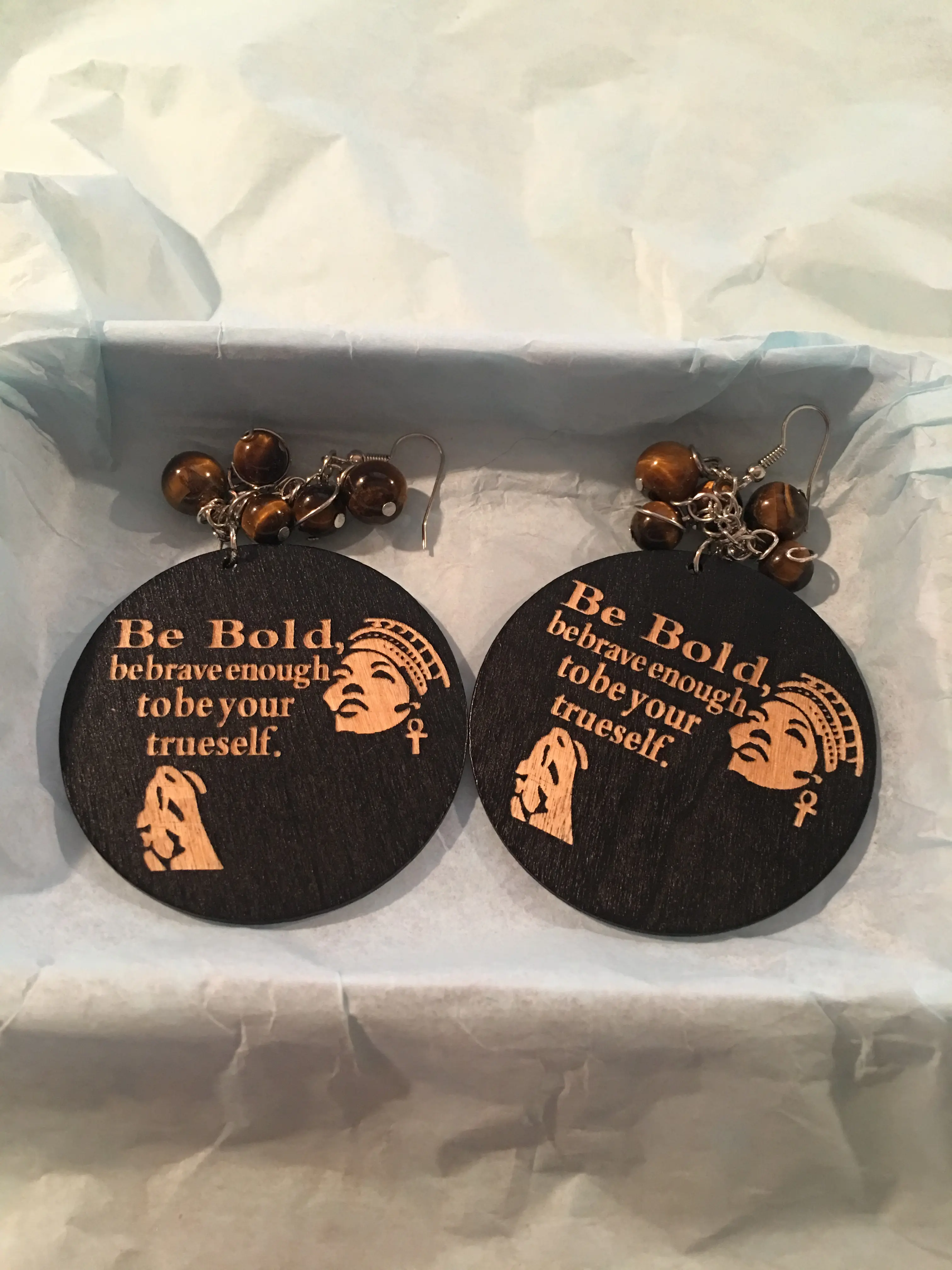 African Earrings with Beads