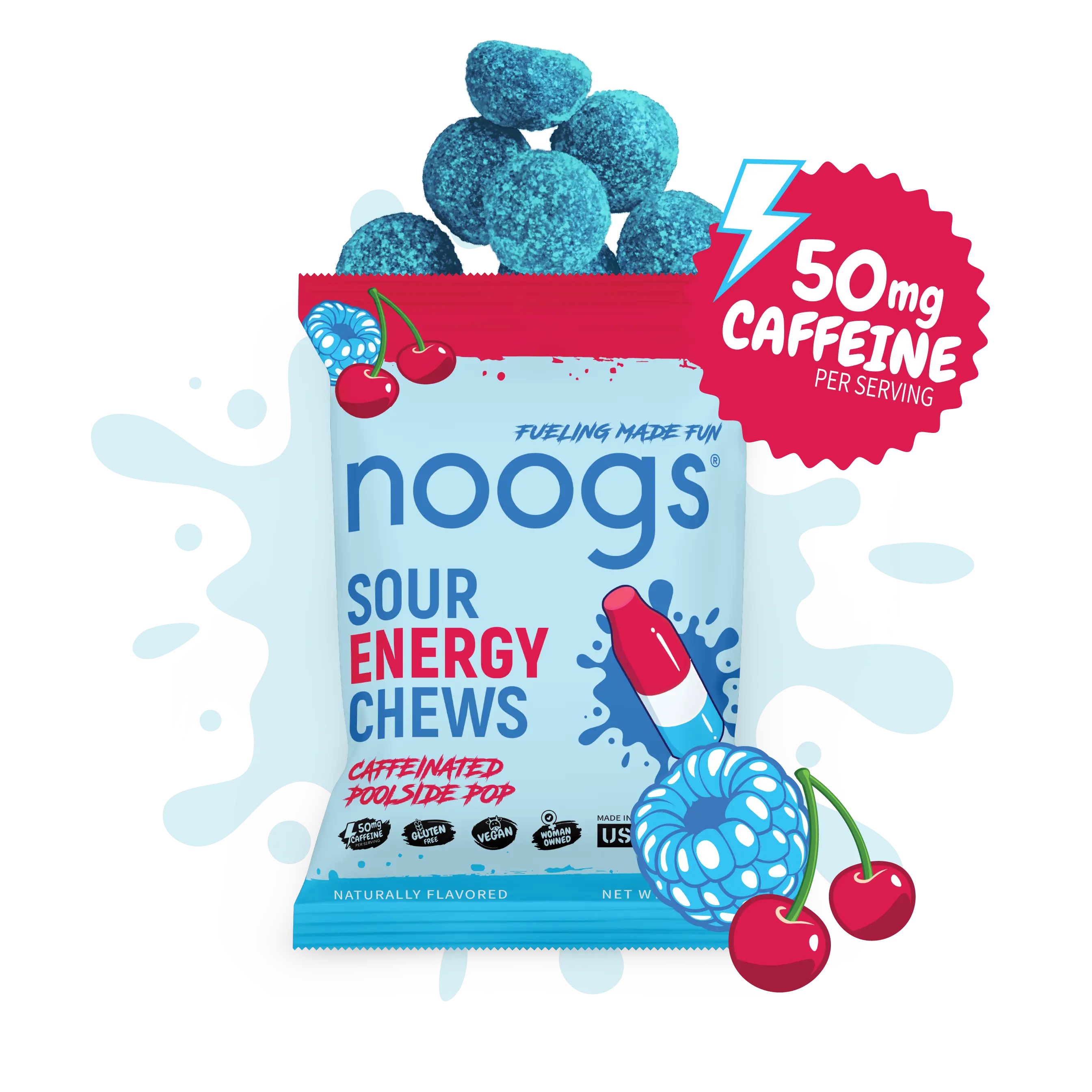 Caffeinated Poolside Pop Sour Energy Chews Caffeinated Poolside Pop Sour Energy Chews