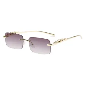 Gold Leopard Wire Frames - Silver Lenses