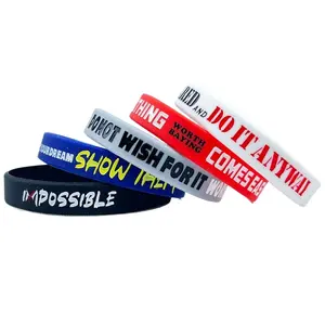 10 Pieces Inspirational Rubber Bracelet Motivational Quotes Silicone Bracelets