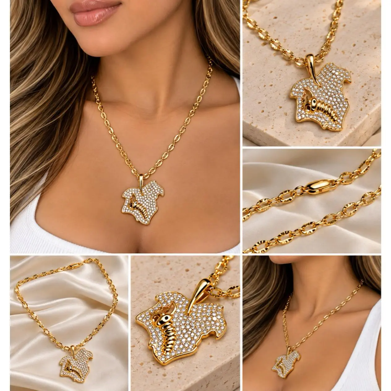 14k Gold Leaf Chain and Pendant for Daily Use 18 Inches Length Elegant Jewelry Piece