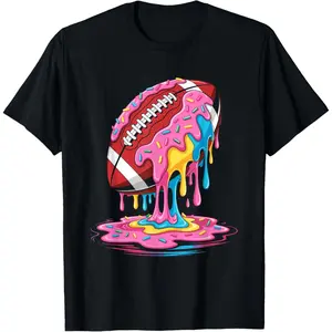 Ice cream Drip Football Sprinkles T-Shirt