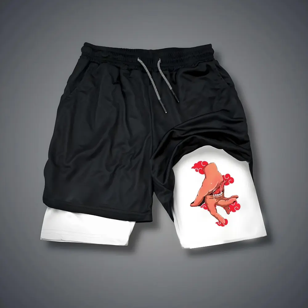 Naruto 80s 90s summer men shorts for men jorts outfit men graphic shorts Double-layer sports shorts Comfortable short shorts summer