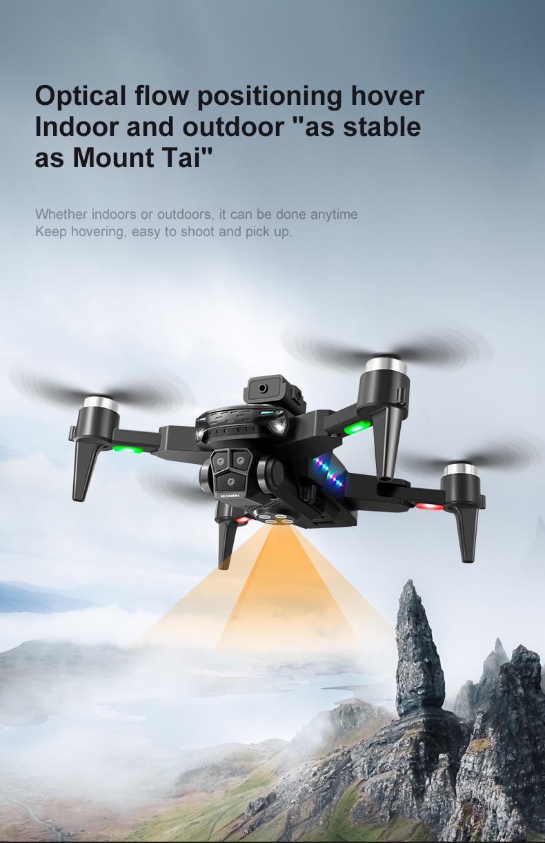 Drone with Camera, HD FPV Foldable Drone for Kids, Adults and Beginners, Brushless Motor RC Quadcopter with Stable Hover, Gesture Selfie, Waypoint Flight, 3D Flips, One Key Start, Includes 2 Batteries optical flow obstacle avoidance