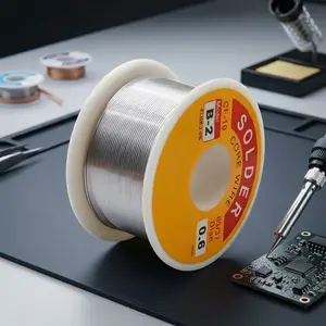 Low Melt Solder Wire with 2% Flux, Eco-Friendly Tin Alloy Rosin Core for Electronics. Fast Melting, High Fluidity, Minimal Residue. Ideal for PCB Repair and Component Soldering. 50g or 100g Precision Welding Material for Efficient Electrical Work.