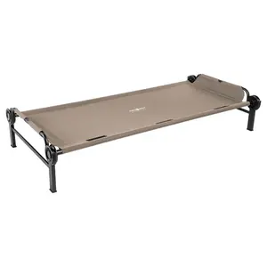 Disc-O-Bed Single Cot, Portable Sleep Solution for Tents and Cabins, Tan, XL