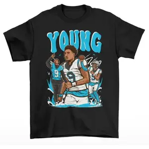 Bryce Young Cartoon Style Carolina Football T-Shirt