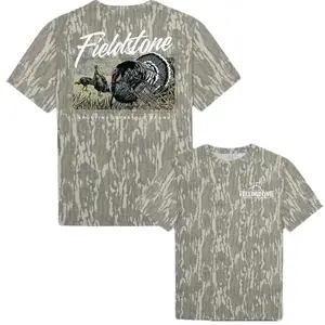 Fieldstone The Gobbler Tee Camo Shirt, Mossy Oak Washed Bottomland Mallard Tee, Hunting Shirt, Mossy Oak Shirt, 3D Camo Style T-Shirt, Gift For Men