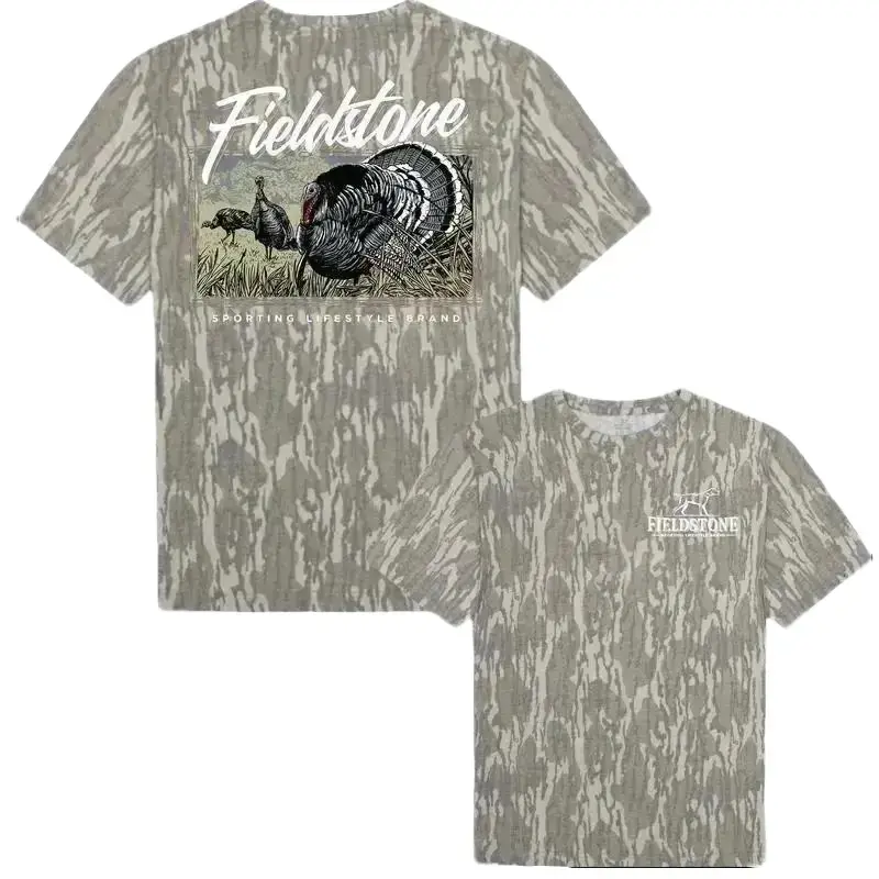 Fieldstone The Gobbler Tee Camo Shirt, Mossy Oak Washed Bottomland Mallard Tee, Hunting Shirt, Mossy Oak Shirt, 3D Camo Style T-Shirt, Gift For Men