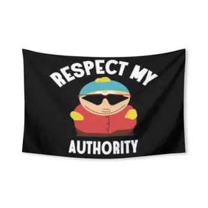 Respect MY Authority Tapestry Funny Tapestries Durable Man Cave Wall Flag for College Dorm Room Decor Outdoor Party Banner Tree Design