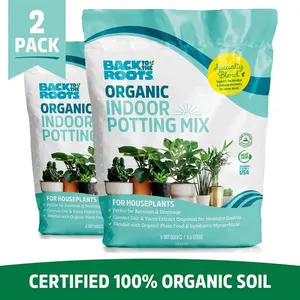 6 qt. Organic Indoor Potting Mix Soil (2-pack)