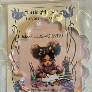 SKU #6- Faith-based Handcrafted Decorative Afro-Centric Resin Coasters