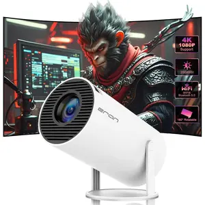 HY300 PRO MINI Projector, Portable Projector,Support 4K 1080P with Dual-Band WIFI6 5G  5.0  Android 11, 180? Rotatable, Auto Keystone Correction, 35"-130" Screen Video Projector