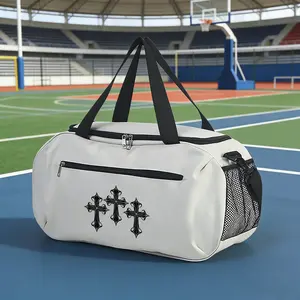 Gothic Cross Print Multifunctional Fitness Crossbody Bag Large Capacity Sports Duffel Workout Sport Bags Athletic Bag Gym Bags