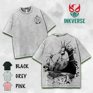 Kinger v2 The Amazing Digital Circus Double Printed Lightweight Acid Washed Tee TV Show Graphic Top Shortsleeve Cotton Gift TShirt, Gift T-Shirt For Movie Lover tees good