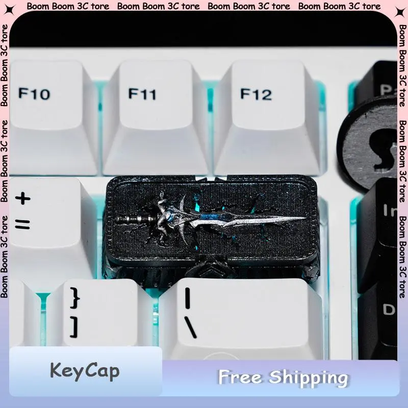 Warcraft Theme Key Caps Frostmourne Keycaps Handmade Customized Resin Backlit Key Caps MX Switch Mechanical Keyboard Accessories
