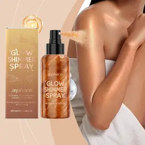 Zephoco Long-Wear Body Shimmer Mist - Radiant Luminous Shimmer, Natural Highlight, Non-Sticky Formula For All-Day Glowy Skin 💫 Body Glitter Spray